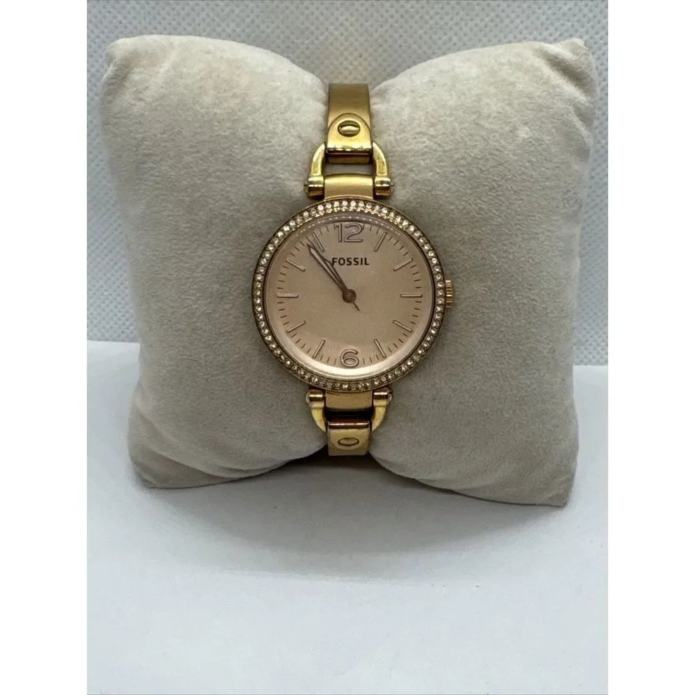 Fossil Georgia ES3226 Women's Rose Gold Stainless Steel Analog Dial Watch JNA367